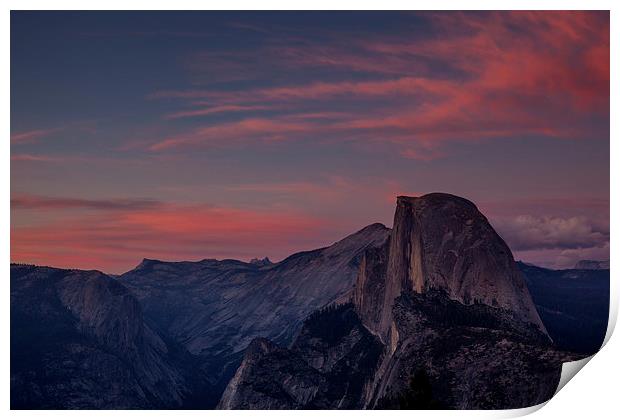 Sunset at Glacier Point Print by Thomas Schaeffer