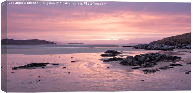  Luskentyre Bay at dusk Canvas Print by Michael Houghton