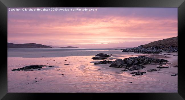  Luskentyre Bay at dusk Framed Print by Michael Houghton