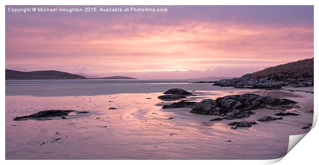  Luskentyre Bay at dusk Print by Michael Houghton