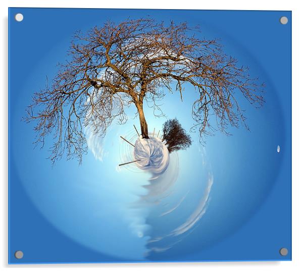 Snow planet Acrylic by David (Dai) Meacham