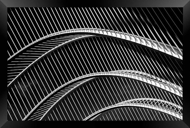 Arching steel pattern Framed Print by Stephen Giles