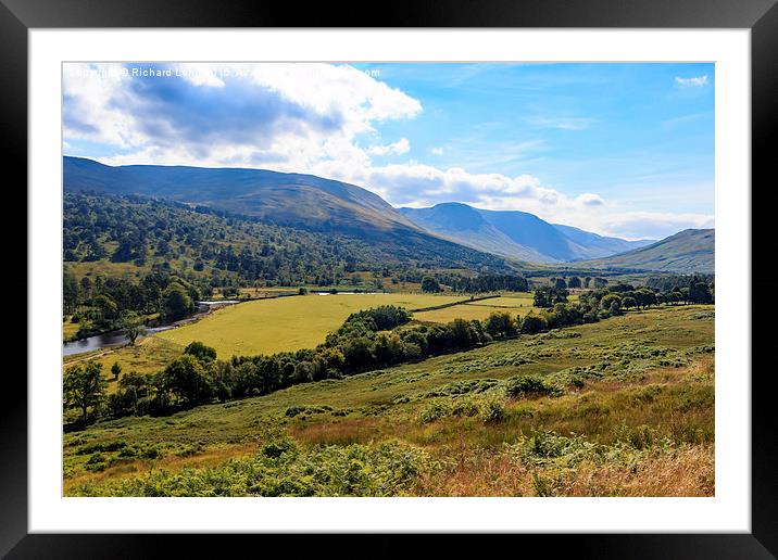  Glen Lyon in the Highlands Framed Mounted Print by Richard Long