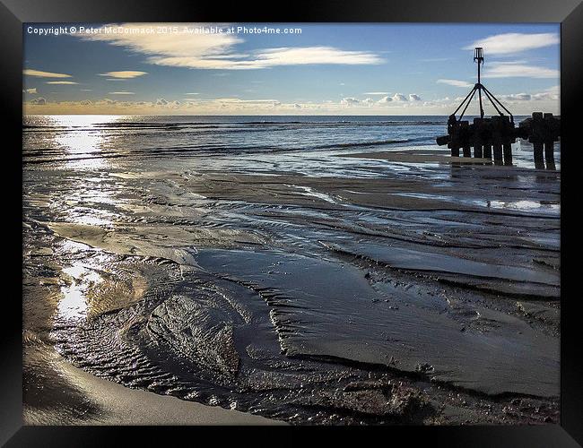  On Hove Beach by the Outfall Framed Print by Peter McCormack