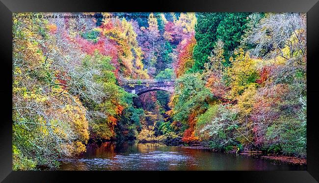  Autumn Colours over the River Foyers Framed Print by Lynda Simpson