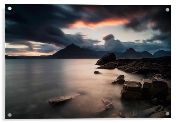  Elgol Sunset Acrylic by Kevin Ainslie