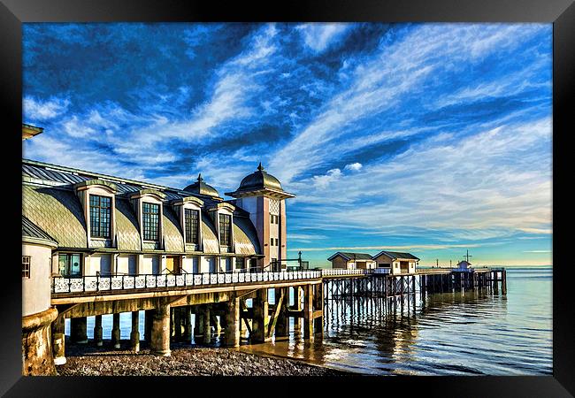 Penarth Pier Painterly Framed Print by Steve Purnell