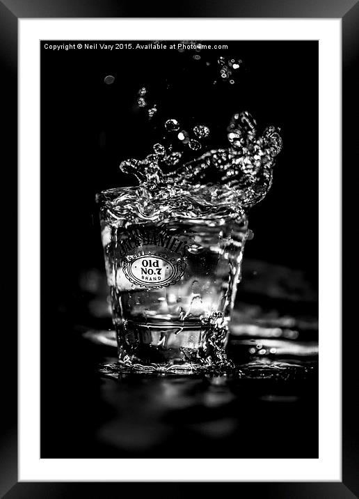 Old No.7 Splash In Black & White Framed Mounted Print by Neil Vary