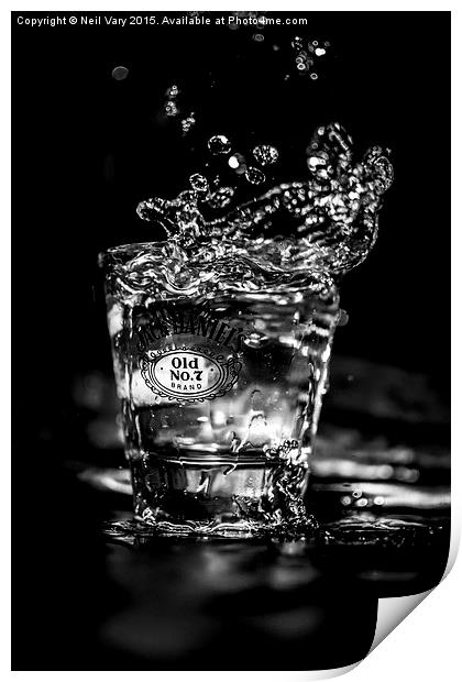 Old No.7 Splash In Black & White Print by Neil Vary