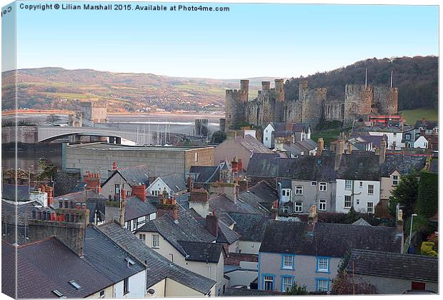  Conwy Castle. Wales. Canvas Print by Lilian Marshall