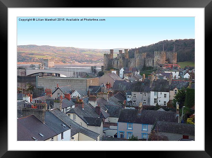  Conwy Castle. Wales. Framed Mounted Print by Lilian Marshall