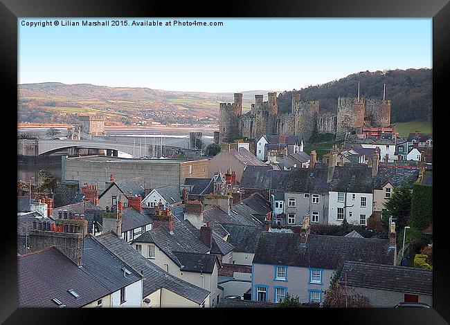  Conwy Castle. Wales. Framed Print by Lilian Marshall