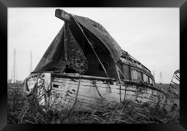  The Boat Graveyard Framed Print by angie hackett