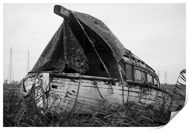  The Boat Graveyard Print by angie hackett