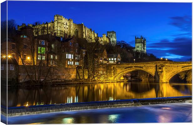 Durham Castle at night Canvas Print by Kevin Tate
