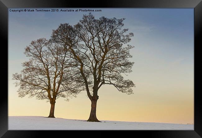  Snowy trees on Ringinglow Road, Sheffield Framed Print by Mark Tomlinson