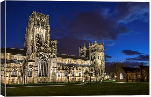 Durham Cathedral at night Canvas Print by Kevin Tate