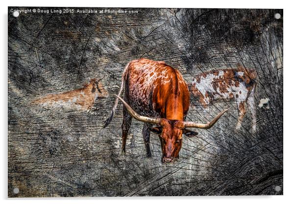 Longhorn Cattle Acrylic by Doug Long