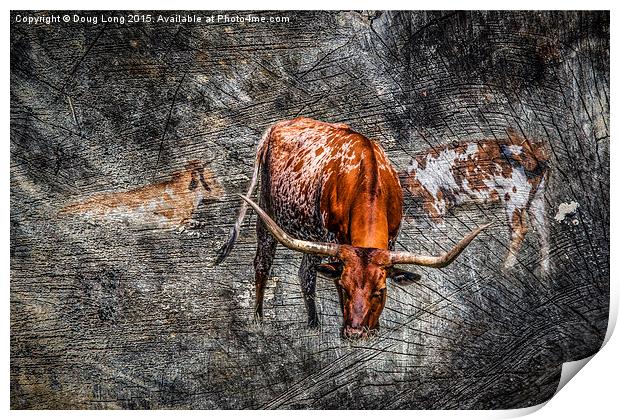 Longhorn Cattle Print by Doug Long