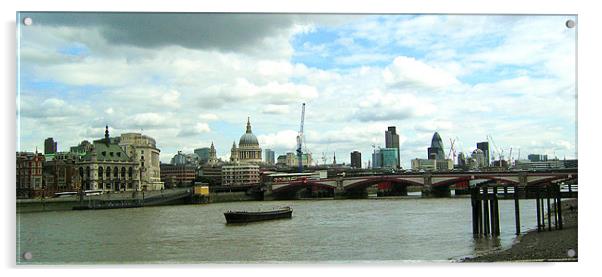 City of London Skyline - August 2009 Acrylic by Chris Day