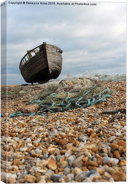 Dungeness Canvas Print by Rebecca Giles