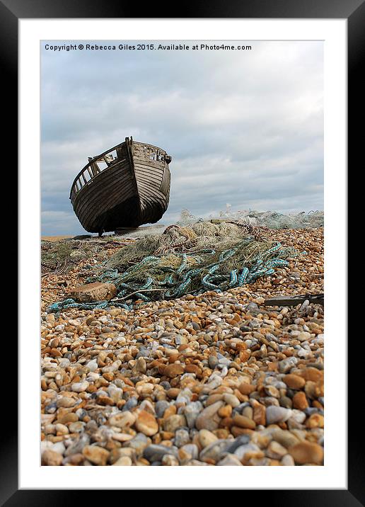 Dungeness Framed Mounted Print by Rebecca Giles