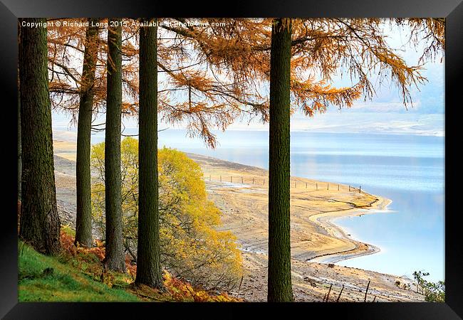  Low Water at the Derwent Reservoir Framed Print by Richard Long