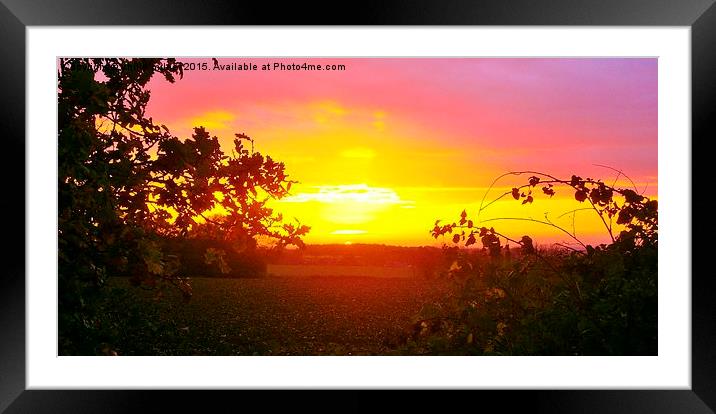  Warwickshire Autumn Sunrise Framed Mounted Print by philip milner