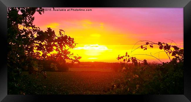  Warwickshire Autumn Sunrise Framed Print by philip milner