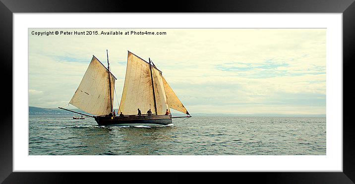  Guide Me Sailing Off Looe Framed Mounted Print by Peter F Hunt