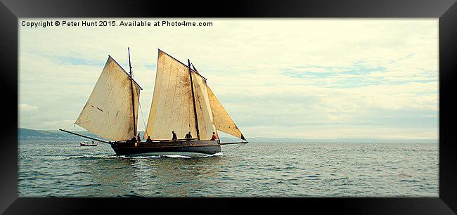  Guide Me Sailing Off Looe Framed Print by Peter F Hunt