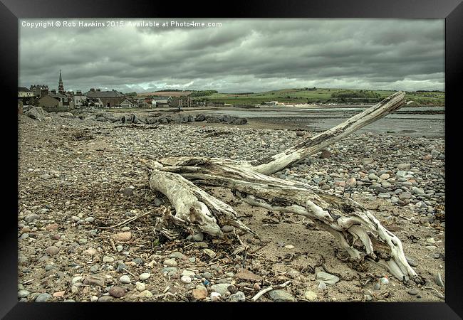  Stonehaven Driftwood Framed Print by Rob Hawkins