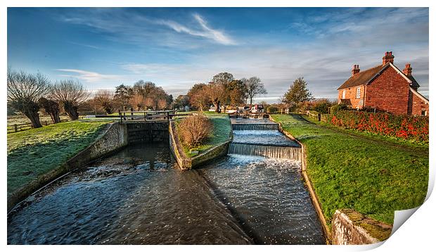  Papercourt Lock in Ripley Print by Colin Evans