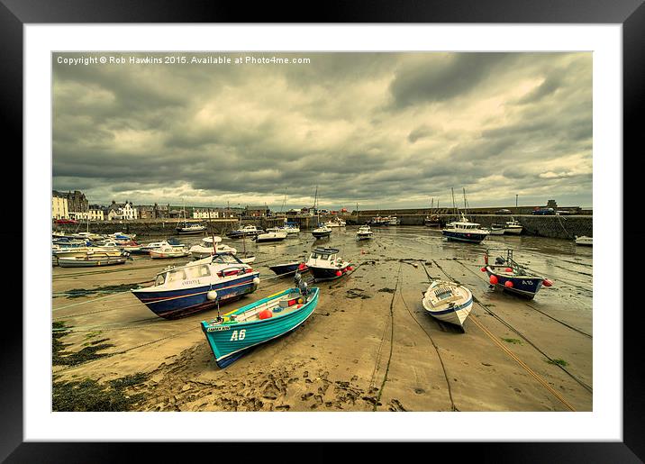  Stonehaven Harbour  Framed Mounted Print by Rob Hawkins