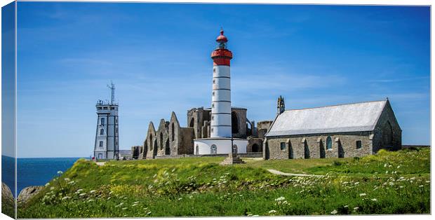 Pointe St Mathieu in Brittany Canvas Print by Michelle PREVOT
