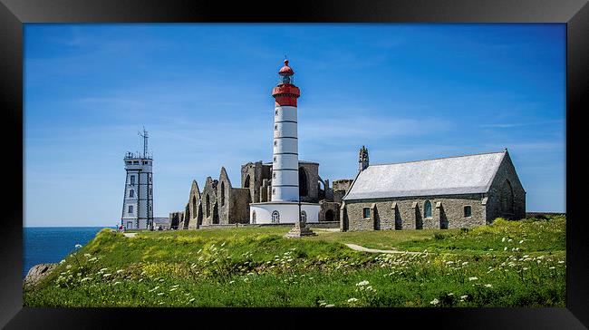 Pointe St Mathieu in Brittany Framed Print by Michelle PREVOT