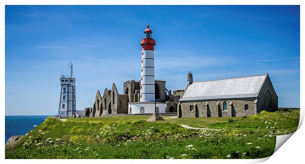 Pointe St Mathieu in Brittany Print by Michelle PREVOT