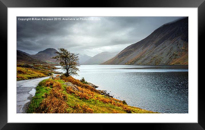  Wast Water Framed Mounted Print by Alan Simpson