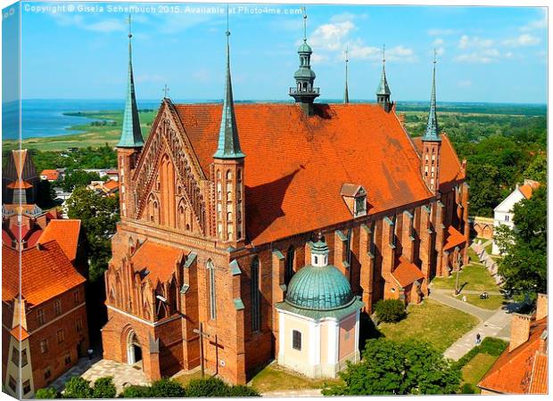  Frombork Cathedral Canvas Print by Gisela Scheffbuch