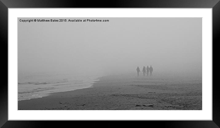 Men in the mist Framed Mounted Print by Matthew Bates