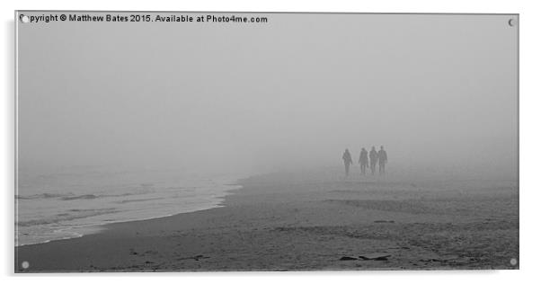 Men in the mist Acrylic by Matthew Bates