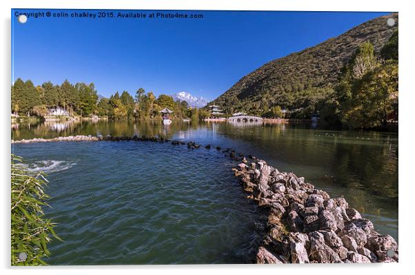   Black Dragon Lake - Lijiang, China Acrylic by colin chalkley