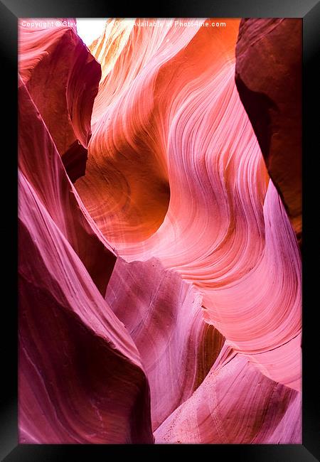  Ripples and textures of Antelope Canyon. Framed Print by Steve Hughes