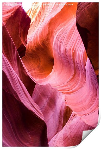  Ripples and textures of Antelope Canyon. Print by Steve Hughes