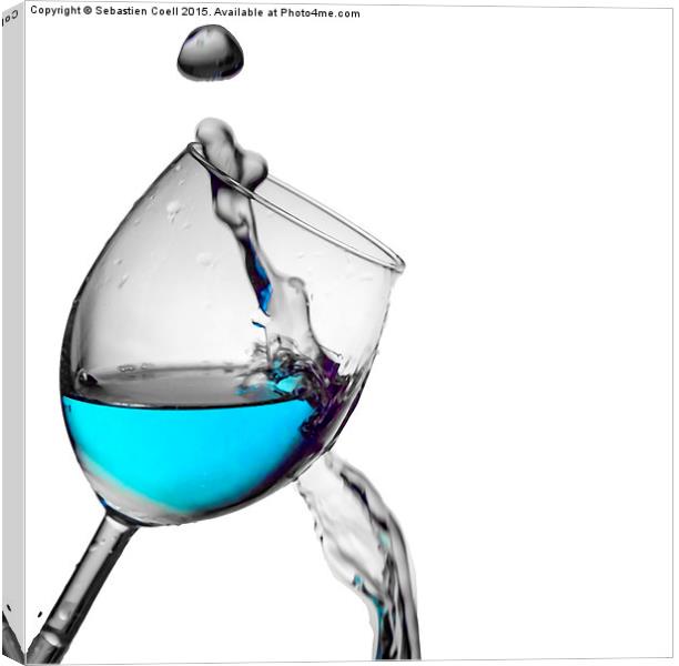 Wine glass fluid motion Canvas Print by Sebastien Coell