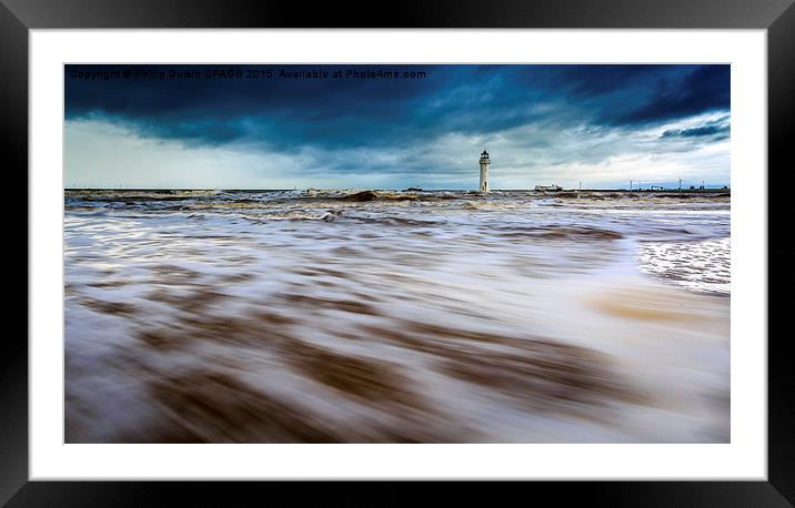  New Brighton Lighthouse Framed Mounted Print by Phil Durkin DPAGB BPE4