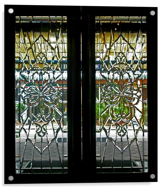 Antique Lead Glass Doors Acrylic by Mark Sellers