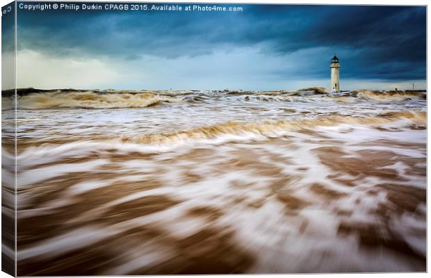 A rush of water - new Brighton Canvas Print by Phil Durkin DPAGB BPE4