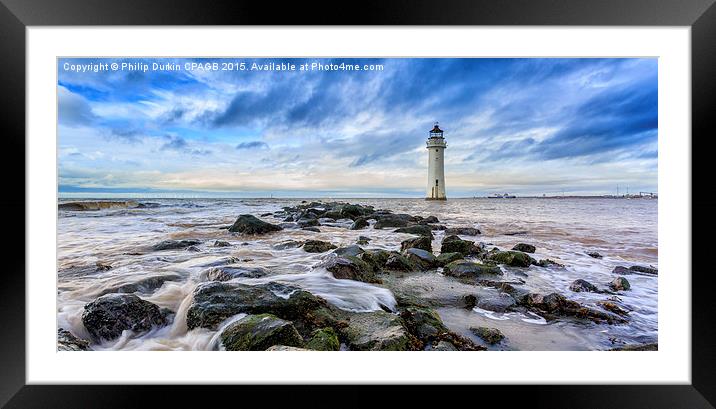 Receding Tide at New Brighton Framed Mounted Print by Phil Durkin DPAGB BPE4