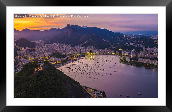  Sunset over Rio Framed Mounted Print by Vladimir Korolkov